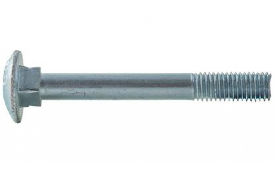 Flachrundschraube DIN 603 - 8.8 - verzinkt blau - M6 X 50 - ohne Mutter