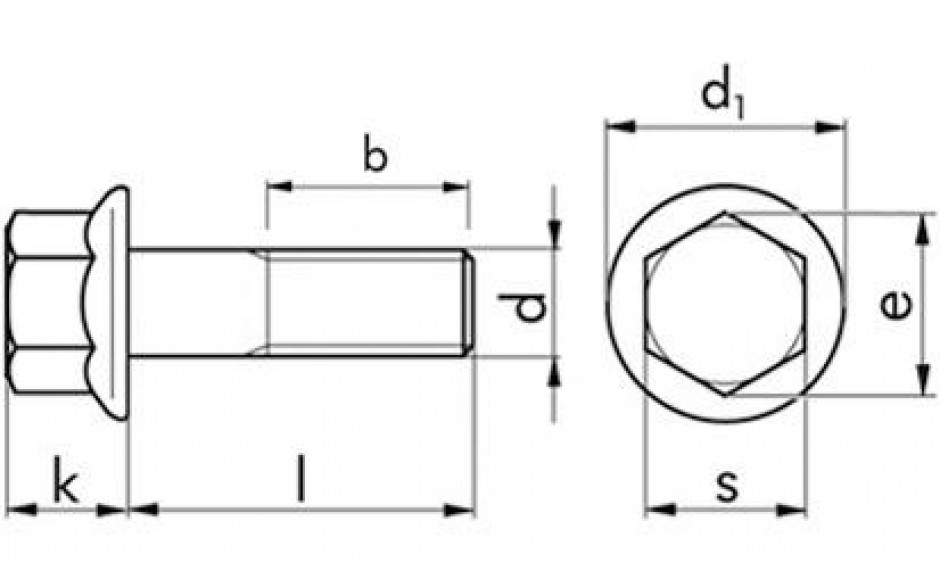 RECA Sechskant-Rippen-Schraube mit Flansch - 10.9 - Zinklamelle silber - M14 X 1,5 X 40