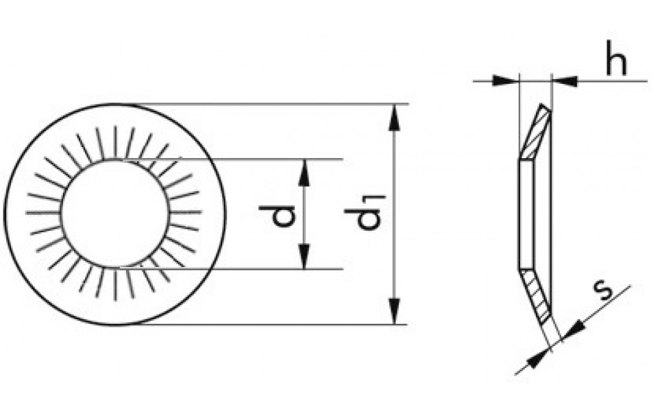 Kontaktscheibe NFE 25511 - Form S - A4 - M10=10,2mm