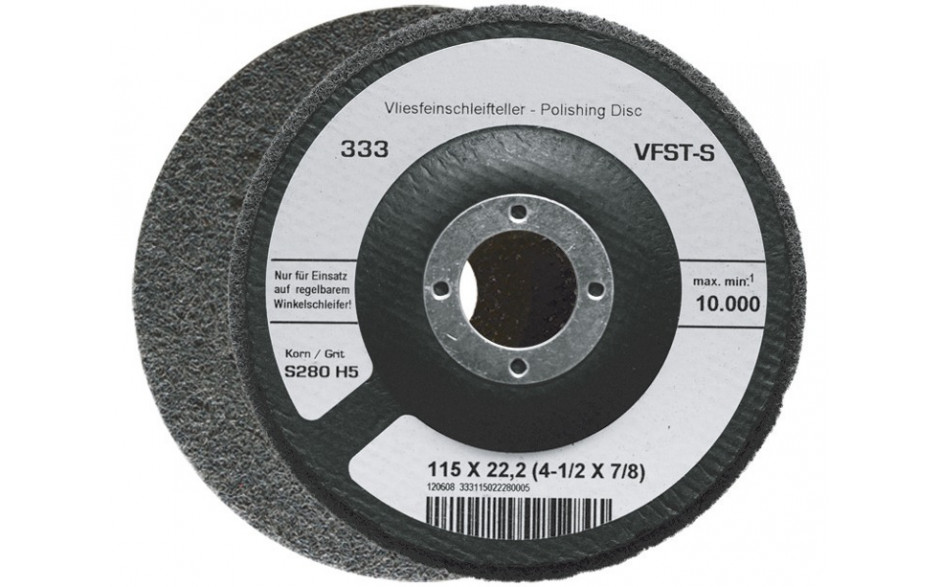 Vliesdisk Durchmesser 115 mm Bohrung Durchmesser 22,23 mm K600 superfein
