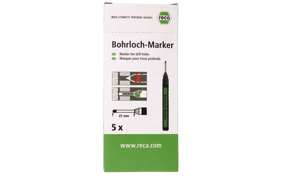 RECA BOHRLOCH-MARKER SCHWARZ