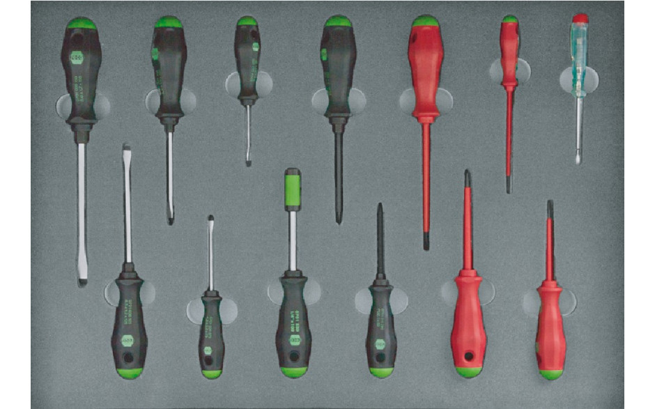 RECA Komplettmodul Schraubendreher 13 teilig mit Laserung