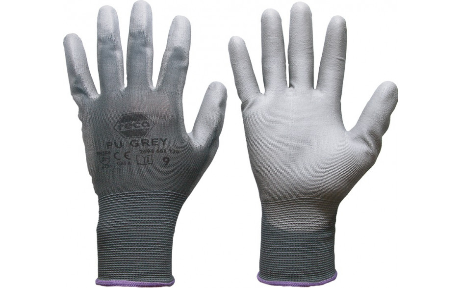 RECA Handschuh Pu Grey, Gr. 6 /RS