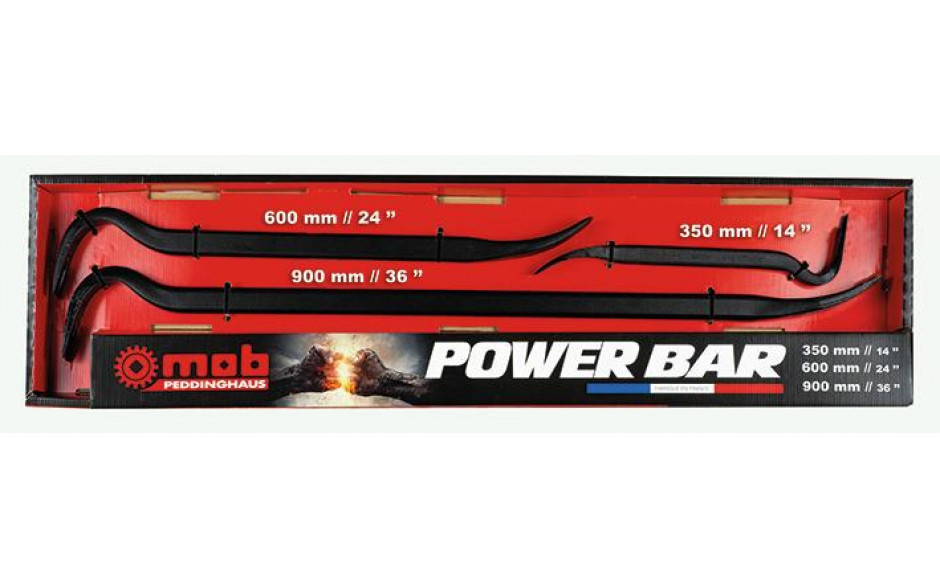 Nageleisen Power Bar Satz 14", 24" und 36" 350mm, 600mm und 900mm