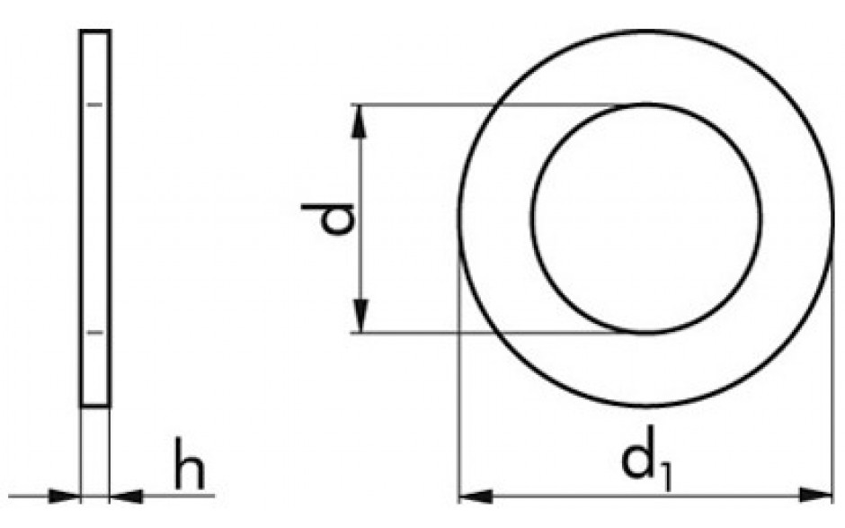 Scheibe DIN 1441 - 100HV - Stahl - blank - M52=53mm