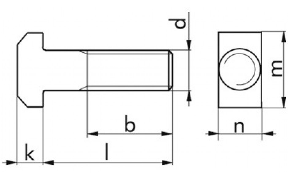 Hammerschraube DIN 186B - 4.6 - verzinkt blau - M12 X 40