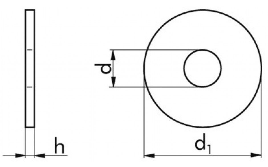 Scheibe DIN 440R - Stahl - blank - 9 X 28 X 3
