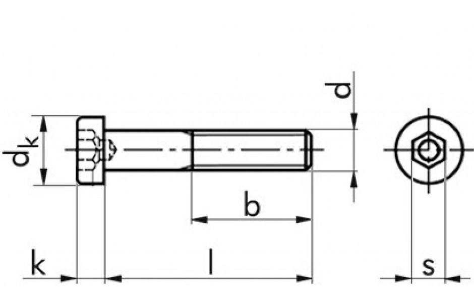 Zylinderschraube DIN 6912 - 010.9 - blank - M6 X 10