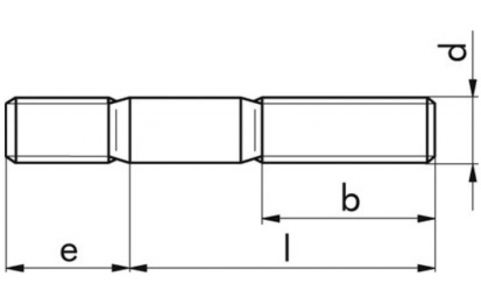 Stiftschraube DIN 835 - 10.9 - blank - M12 X 45