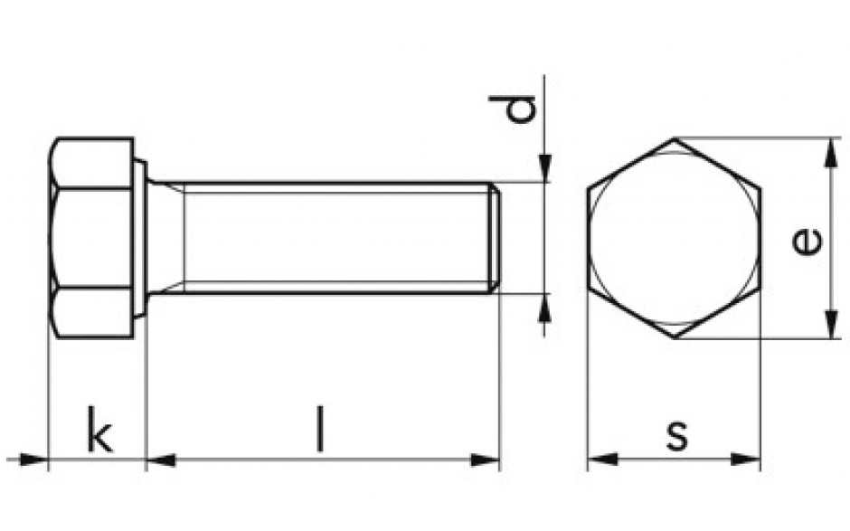 Sechskantschraube ISO 4017 - 12.9 - Zinklamelle silber - M16 X 65