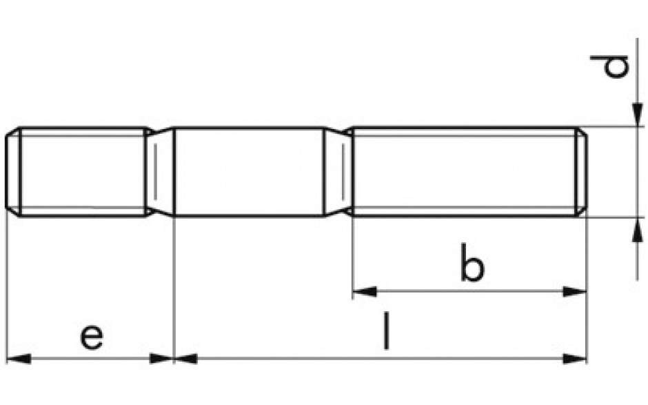 Stiftschraube DIN 938 - 5.8 - blank - M20 X 90