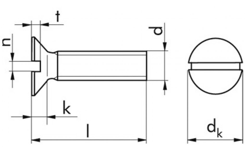 Senkschraube DIN 963 - Polyamid 6.6 - M8 X 20
