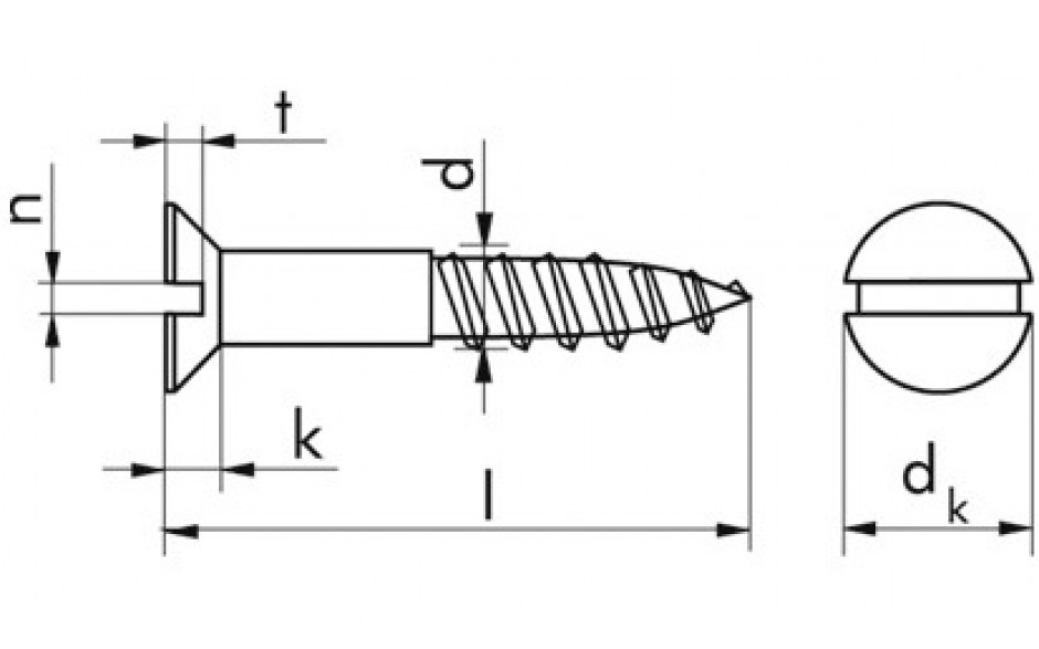 Senk-Holzschraube DIN 97 - Stahl - verzinkt blau - 4 X 60