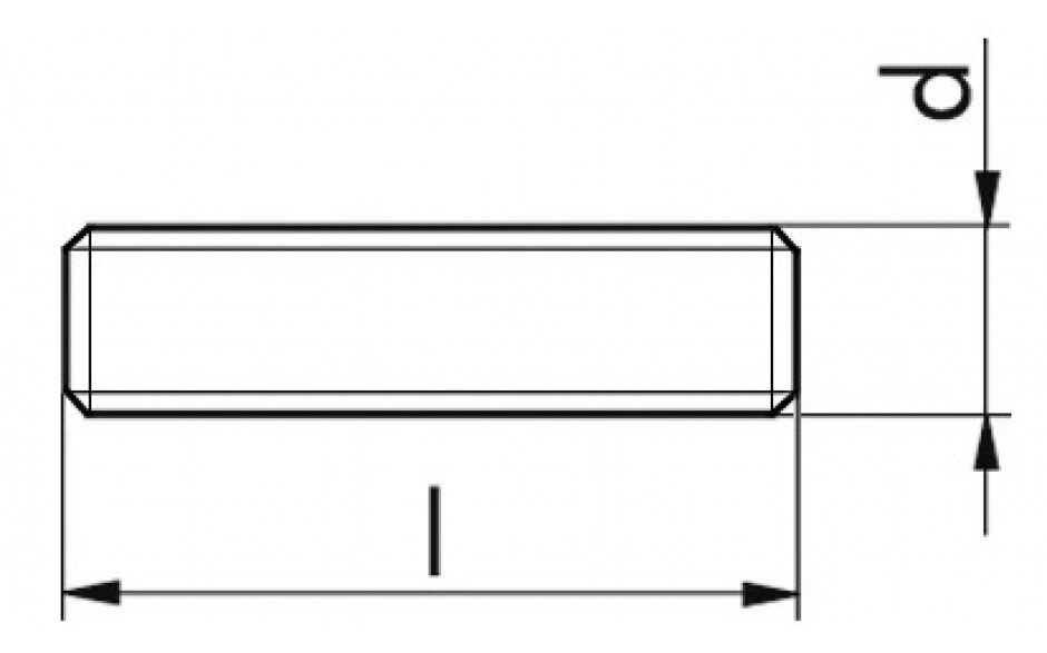 Gewindestück DIN 976-1-B - 4.8 - blank - M16 X 80