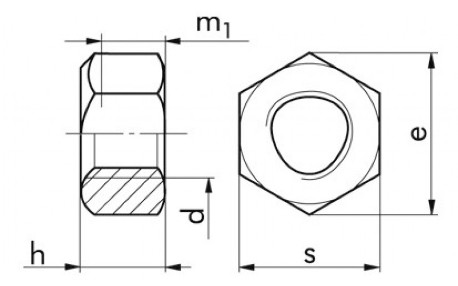 Sechskantmutter mit Klemmteil DIN 980V - 10 - Zinklamelle silber+Topcoat - M16