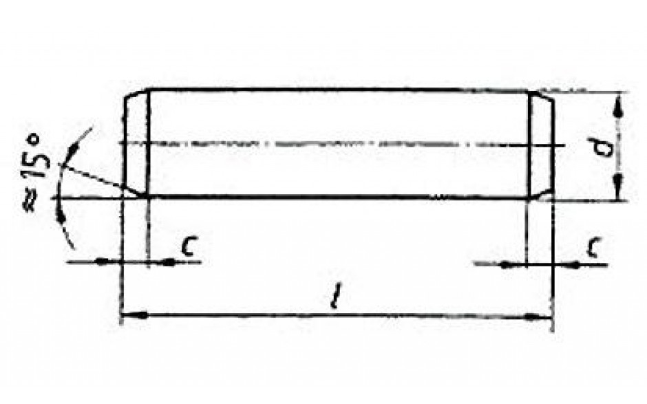 Zylinderstift ISO 2338 - Stahl - blank - 1,5m6 X 14