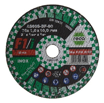 RECA Trennscheibe F1/ Inox gerade Durchmesser 76 mm Stärke 1,0 mm Bohrung 10 mm