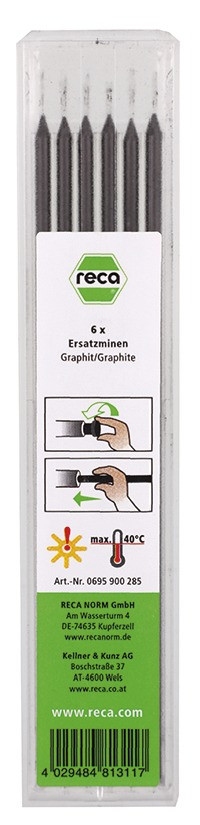 RECA Ersatzminen für Tieflochmarker graphit