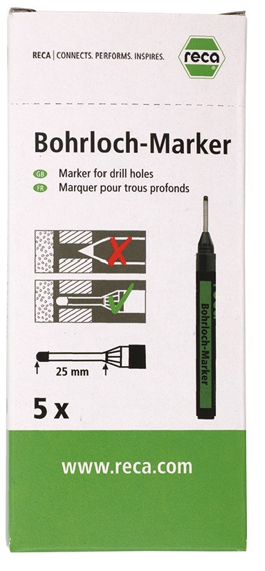 RECA BOHRLOCH-MARKER SCHWARZ