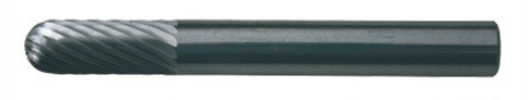 RECA Hartmetall-Frässtifte Kugelzylinderform ohne Spanbrecher Durchmesser x Länge 10 x 20 mm mit 6 mm Schaft