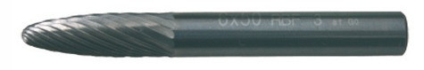RECA Hartmetall-Frässtifte Baumform ohne Spanbrecher Durchmesser x Länge 10 x 20 mm mit 6 mm Schaft