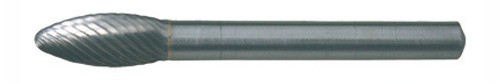 RECA Hartmetall-Frässtifte Flammenform ohne Spanbrecher Durchmesser x Länge 8 x 20 mm mit 6 mm Schaft