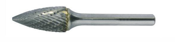 RECA Hartmetall-Frässtifte Spitzbogenform kreuzverzahnt Durchmesser x Länge 12 x 25 mm mit 6 mm Schaft