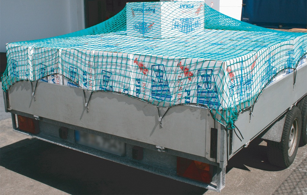 Ladungssicherungsnetz mit umlaufenden Gummiband, 300 x 400 cm