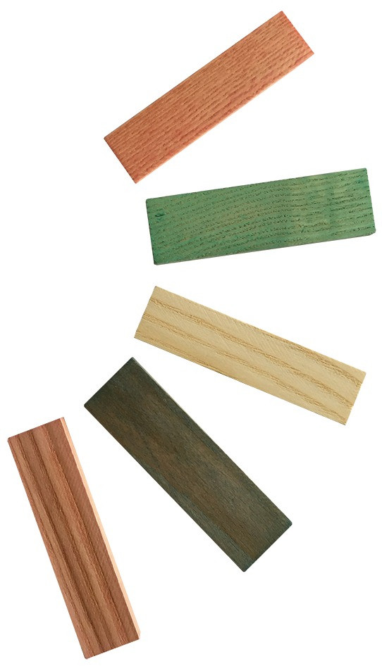 Distanzklötze-Set Holz Esche 80 x 20 x 2/3/4/5/6 mm (1PAK=500ST)