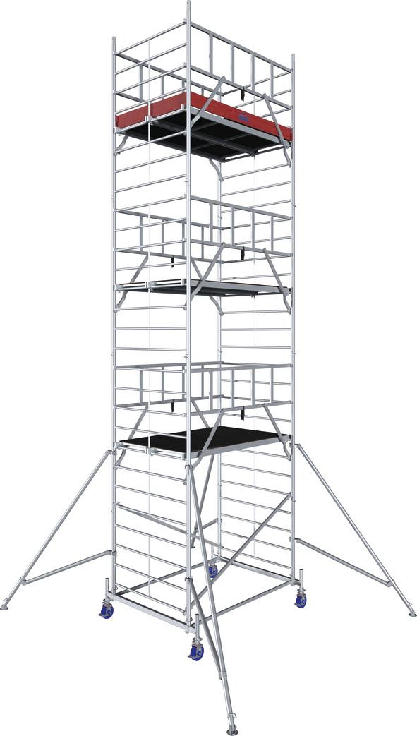 ProTec XXL Alu-FahrGerüst Breitaufbau Arbeitsplatform 120x200 cm, Arbeitshöhe 835 cm