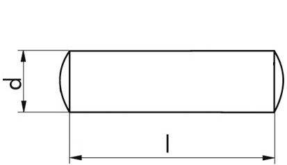 BMF Stabdübel, Durchmesser 6 mm, Länge 66 mm