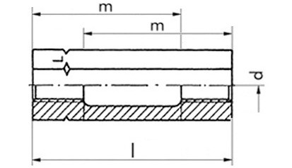 6-kant Spannschloßmutter M 24 DIN 1479 Stahl blank