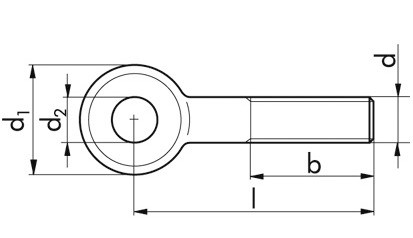 Augenschraube DIN 444B - 4.6 - blank - M16 X 160