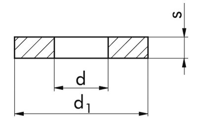Scheibe DIN 6340 - Stahl - blank - M14=15mm