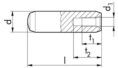 Zylinderstift DIN 7979D - Stahl - blank - 4m6 X 12