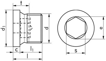 Verschlussschraube DIN 908 - Messing - blank - M18 X 1,5