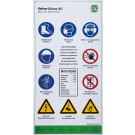 Sigurnosna tabla gradilišta sa znakovima zabrane, obavezne i upozorenja 50 x 100 cm